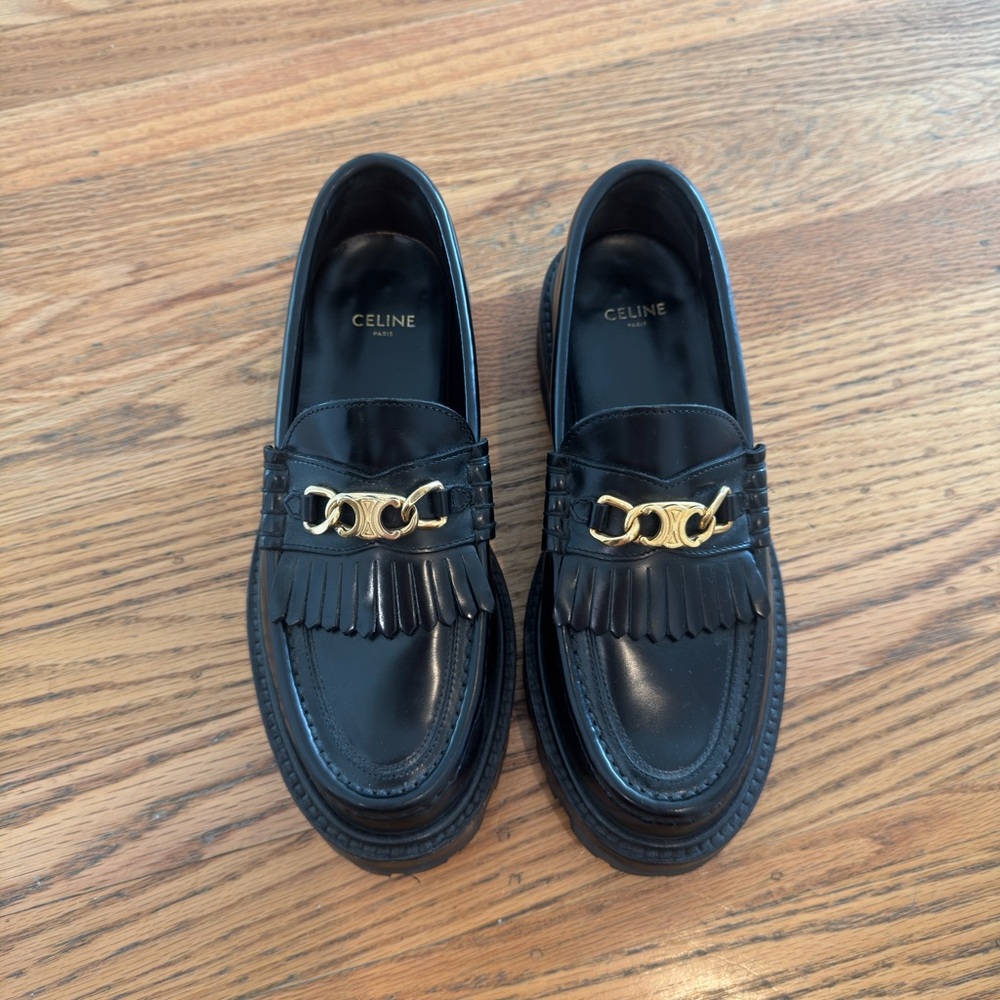 Celine Margaret Loafers in Black Size 6
